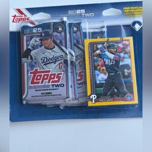Topps Series Two Baseball Cards with Dodgers and Phillies